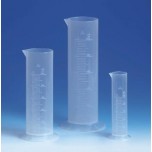 Цилиндр мерный низкий прозрачный, 25 мл, с 6-гранным основанием, пластиковый PP, класс B, с рельефной градуировкой (640941) (Vitlab)