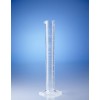 Цилиндр мерный высокий прозрачный, 50 мл, с сертификатом, пластиковый PMP, класс A, с рельефной градуировкой (64804) (Vitlab)