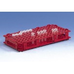 Штатив для 128 микроцентрифужных пробирок, диам. до 11 мм, красная, пластиковая PP (3197943) (Vitlab)