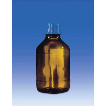 купить Бутылка для диспенсеров из коричневого стекла, 100 мл, GL 28, круглая, с винтовой крышкой, Vitlab (1671505) цена