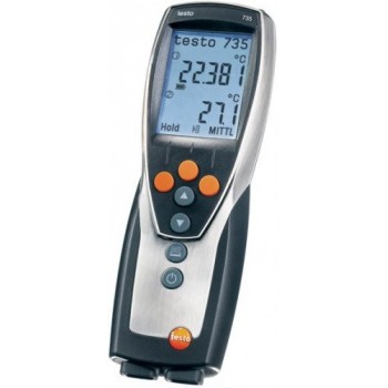 купить Testo 735-2 3-х канальный термометр (термопары Типов K/T/J/S/Pt100) с акустическим сигналом тревоги цена