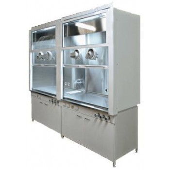 купить Шкаф вытяжной с камерой из нерж. стали 2500 ШВМкв-н (керамика KS-12) цена